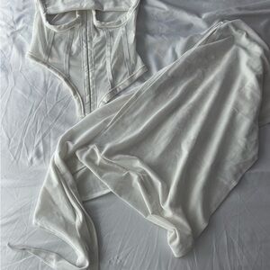 Elegant White Corset and Skirt Set